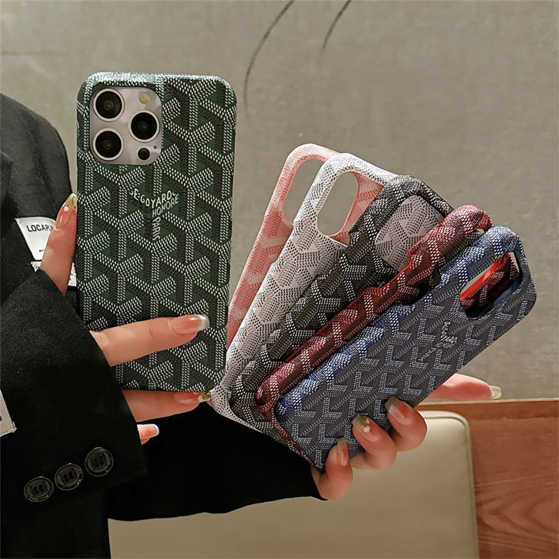 Fashion Brand Goyard iphone 15 16 pro max Full Cover
