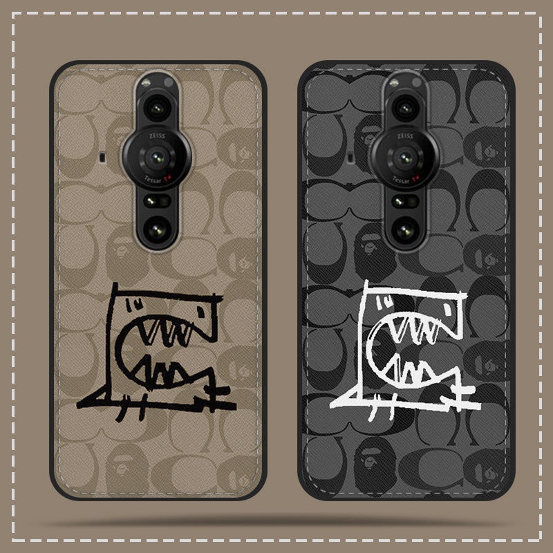Coach luxury monogram cute monster print galaxy a23 5g s22 5 iv iphone 14 Pro Max Plus brand case