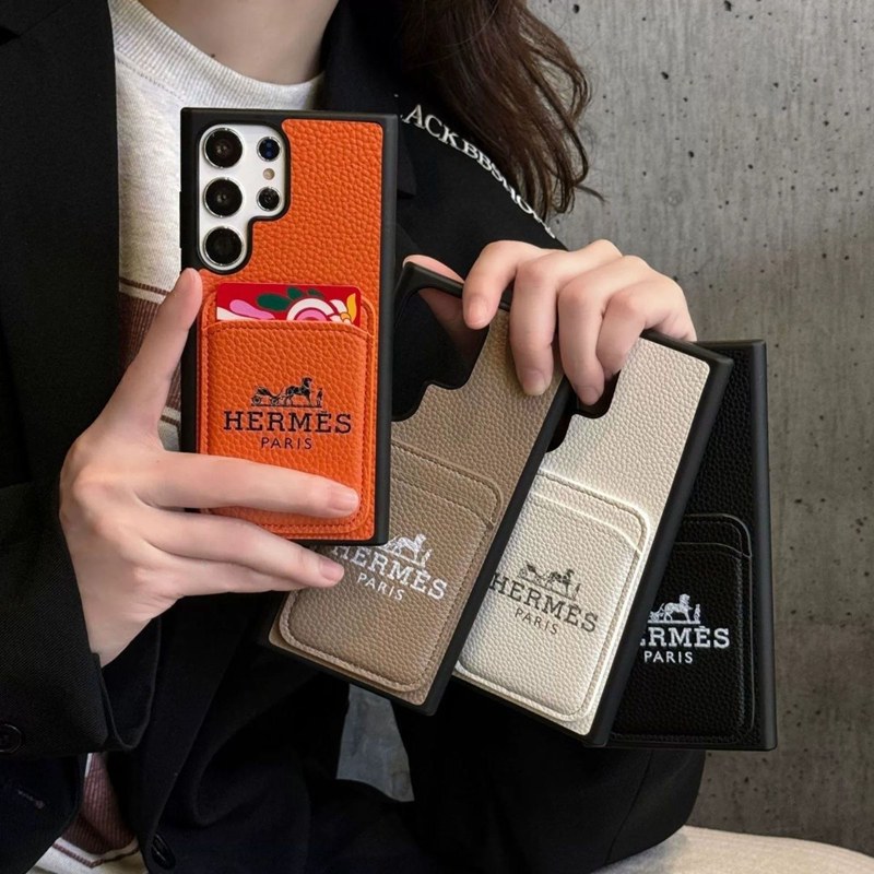 Hermes samsung S24+s22 s23 iphone 15 14 13 12 CaseLuxury Case Back Cover 
