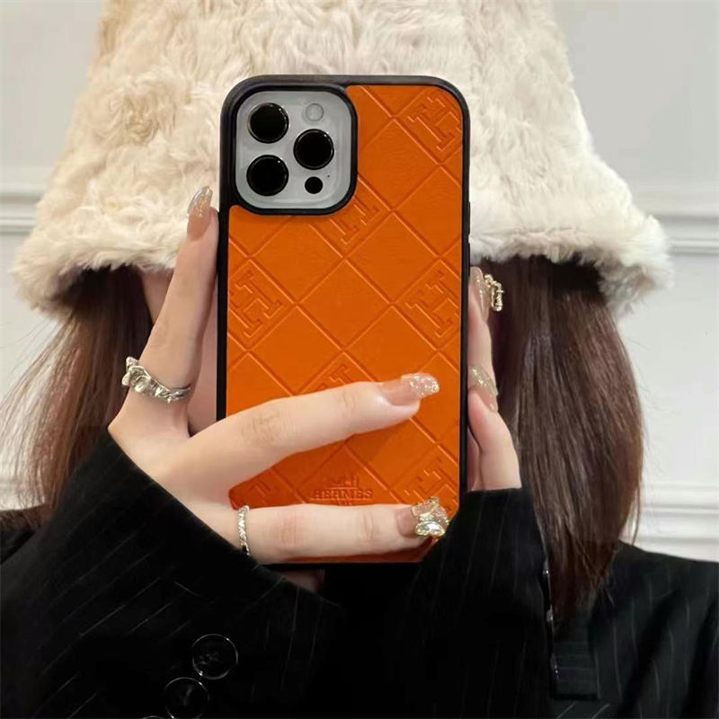 Hermes Luxury iPhone 16 15 Pro max 14 13 Case Back