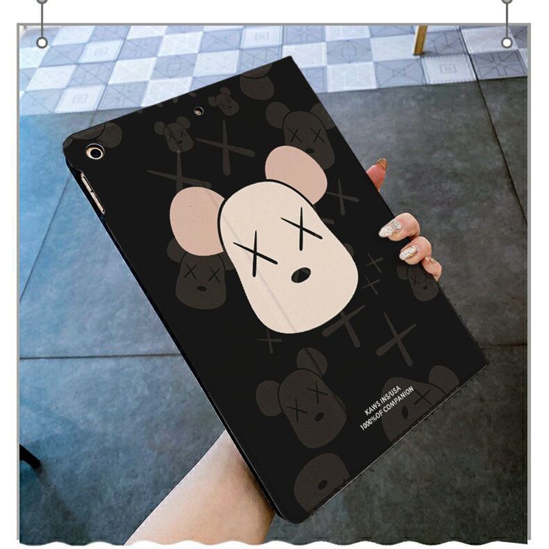 kaws ipad10th/pro2022/air5 case brand bear leather cover