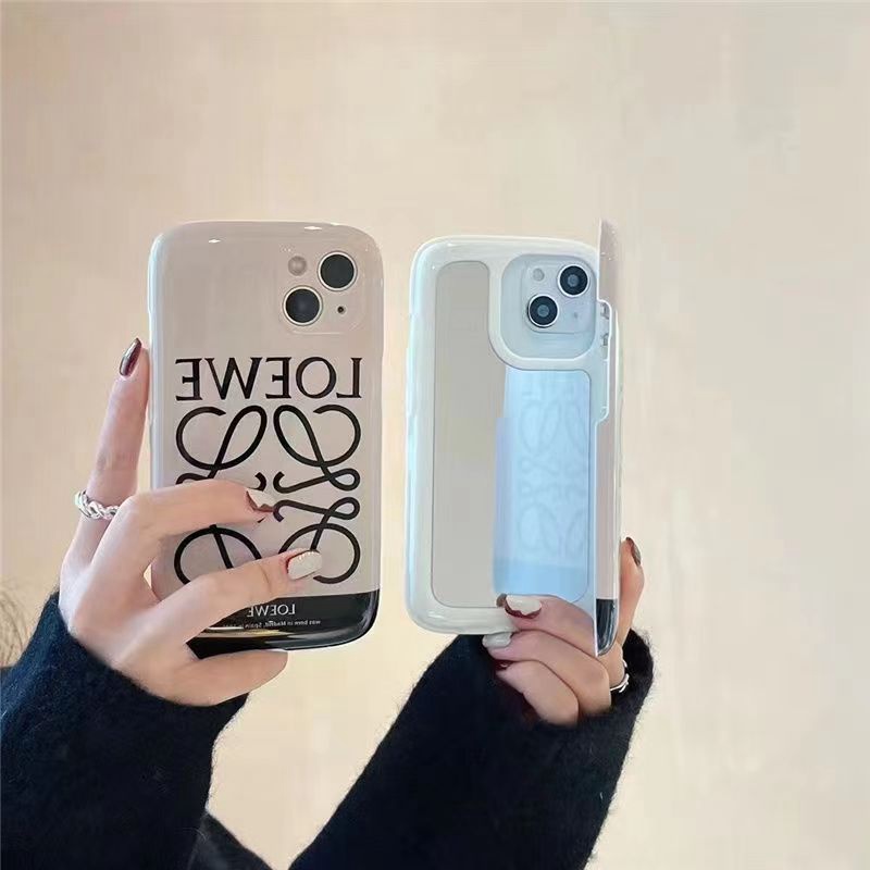 Loewe iPhone 14 pro max plus case mirrow 3D make up monogram luxury designer cover shell for Women Girls