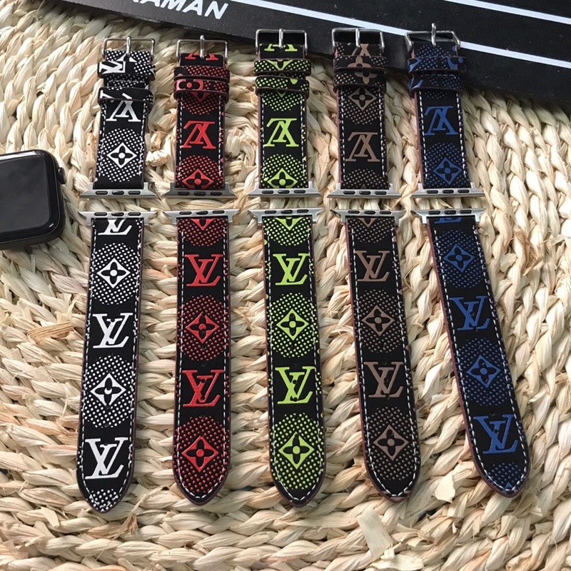 LOUIS VUITTON Wristbands Strap LV monogram leather Band apple watch 8/7/se2/ultra