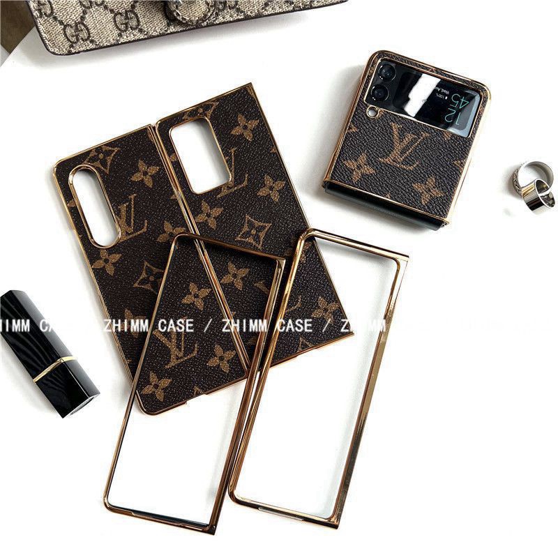 LV Galaxy Z Flip Fold4Case luxury monogram Samsung fashion cover