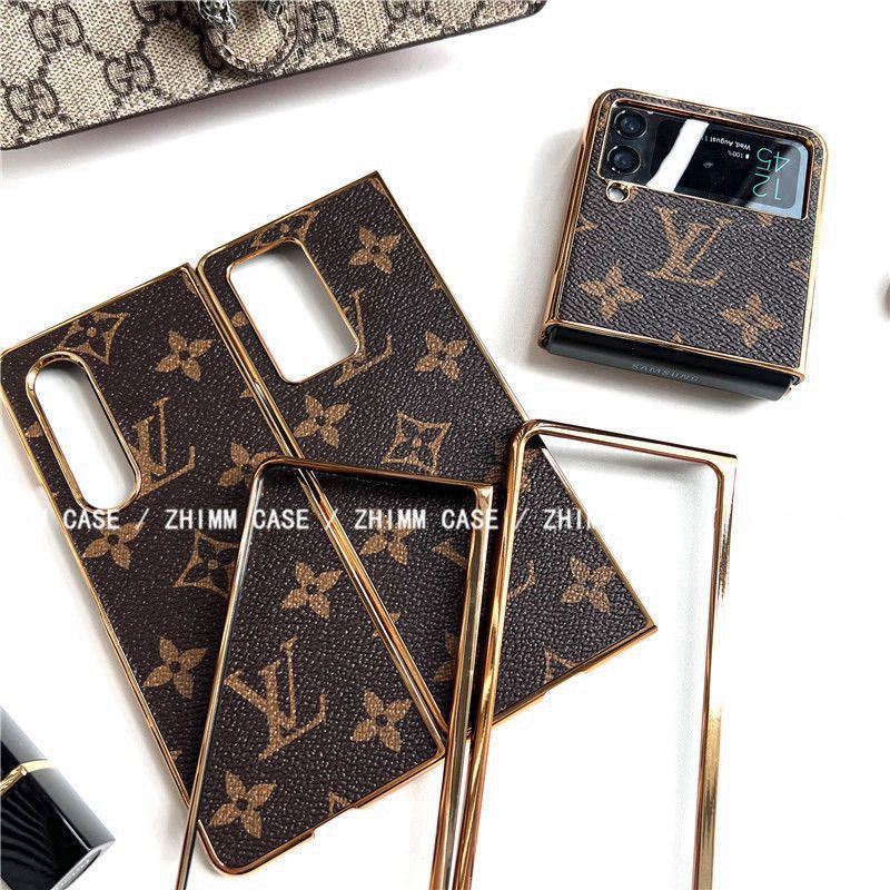 LV Galaxy Z Flip Fold4Case luxury monogram brand Samsung fashion cover 