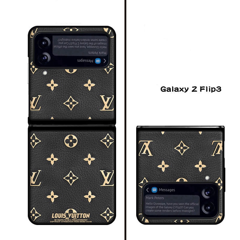 LV Galaxy Z FLIP 4 3 2 Case Samsung Cover Louis Vuitton leather shookproof