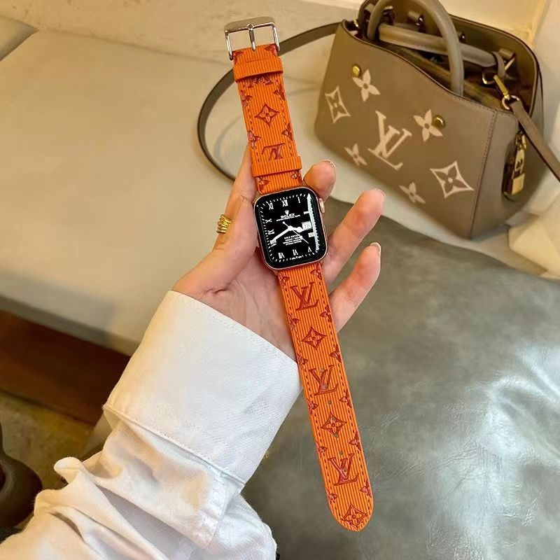 lv apple watch 8 se2 ultra band luxury monogram leather 49mm cute fashion strap