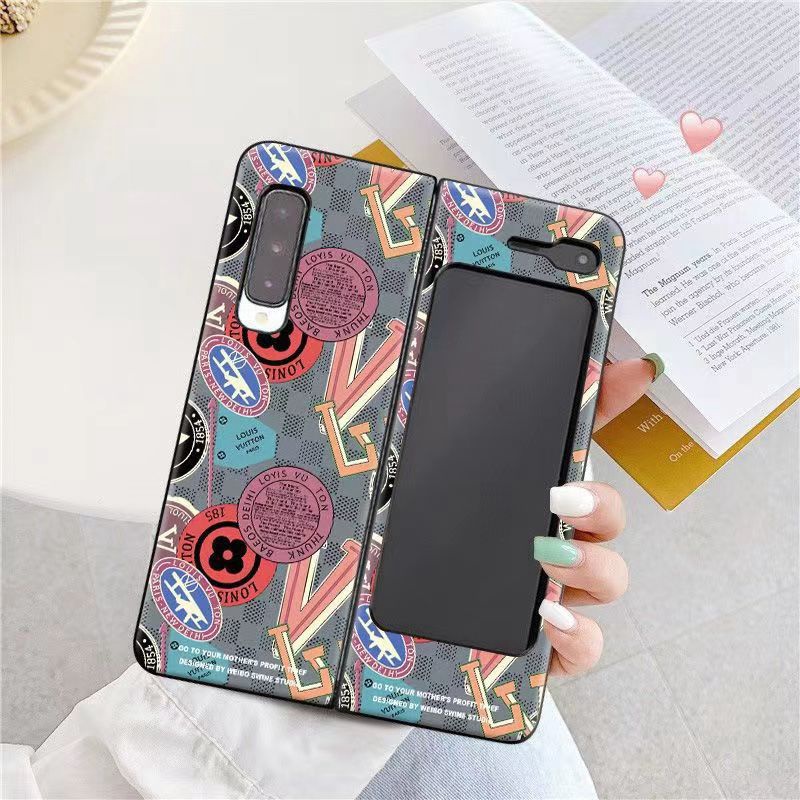 LV luxury colorful monogram pattern Galaxy Z fold 4 3 2 1 case lv brand Cover Shookproof