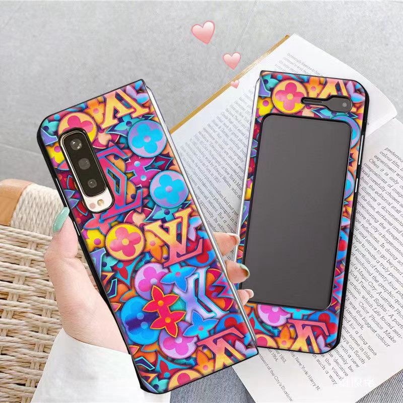 lv galaxy z fold5case luxury color logo brand samsung Protection fashion cover