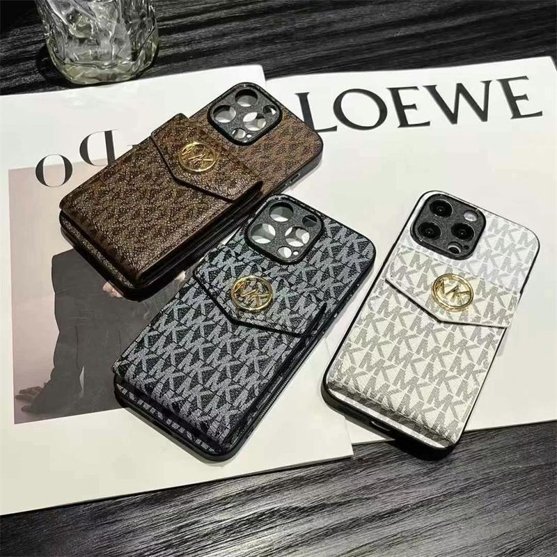 MK iPhone13/14/15 16 Pro Max Wallet Flip Case