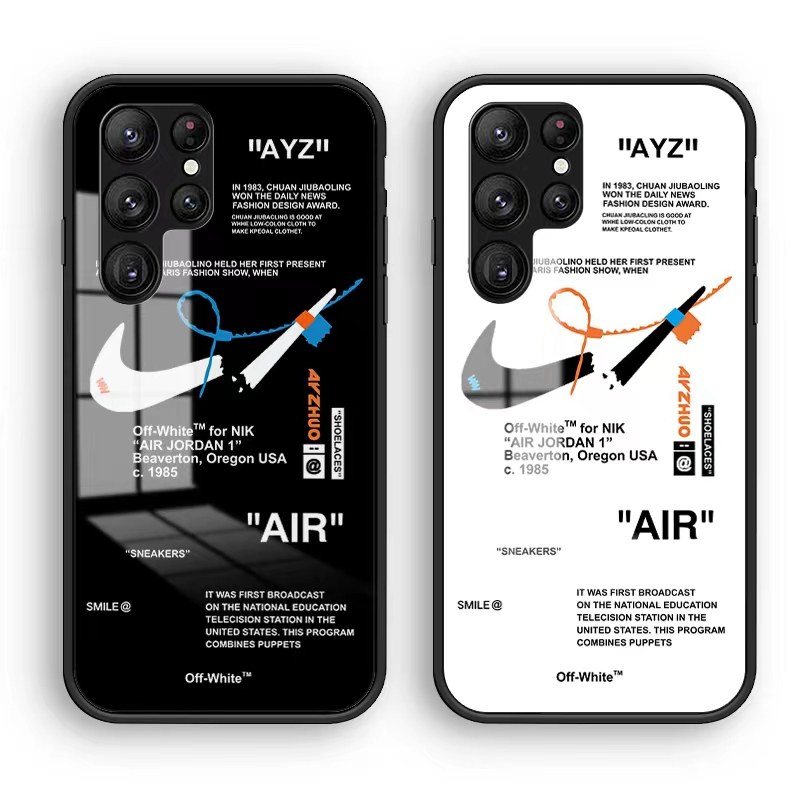 Nike Off-White Air-Jordan luxury monogram cute print case galaxy s23+ plus ultra cover