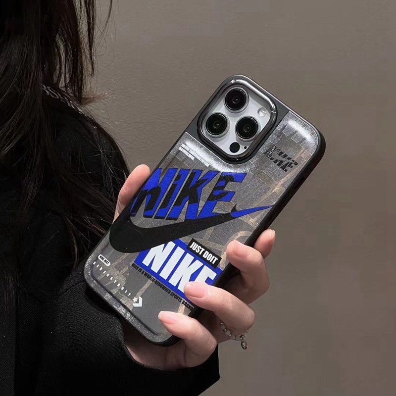 iPhone 15 Pro max 14 Case Back Cover coque Nike ledertascheShockproof Protective