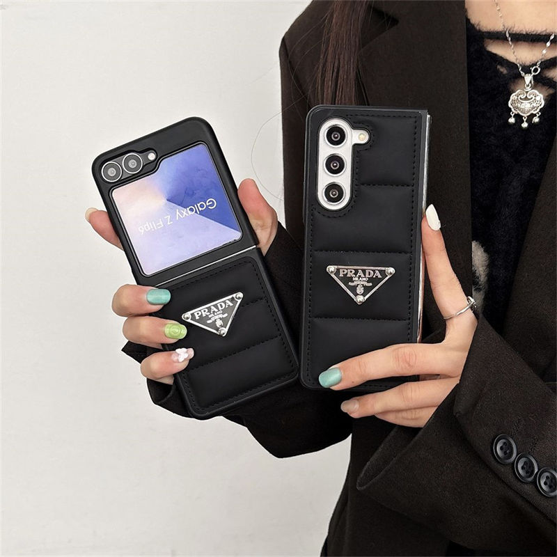 Prada Phone case Shell for samsung z flip 6 5 4 