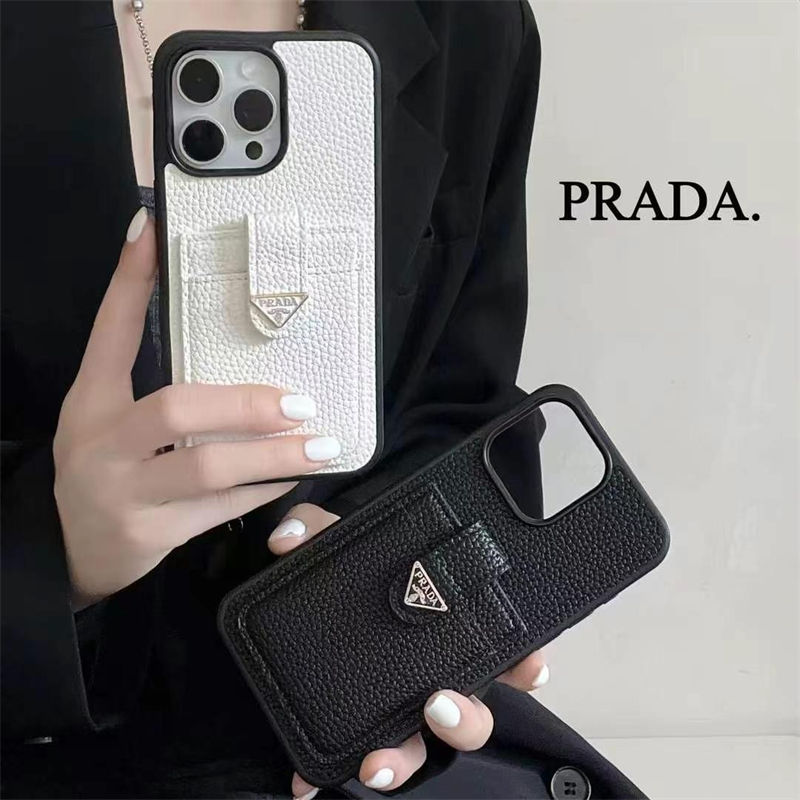 Prada iPhone 16e/13/14/15 16 Pro Max Wallet Flip Case