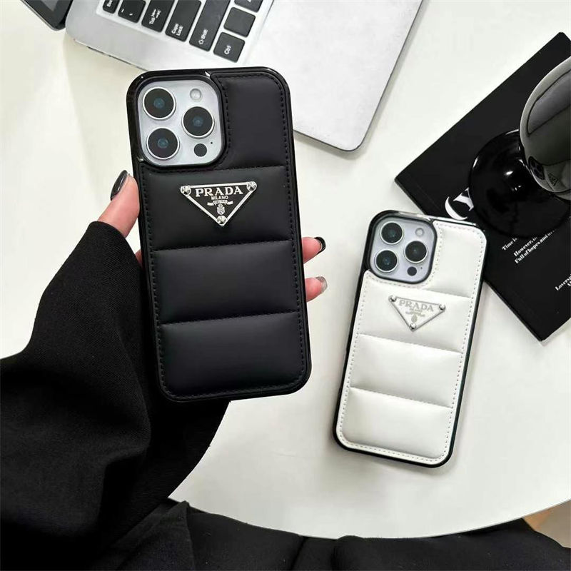 prada Luxury iPhone 16e 15 Pro max 14 13 Case Back