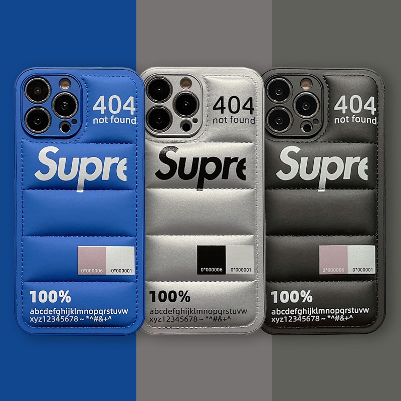 supreme iphone 14 pro max plus case down jacket brand monogram cover