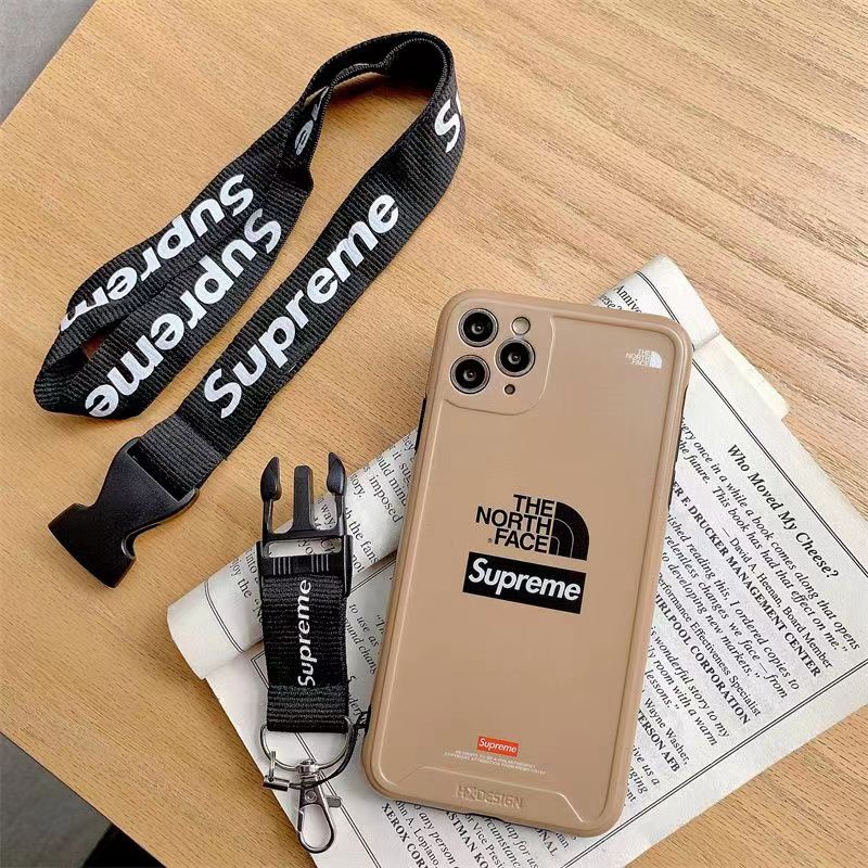 Supreme The North Face co-brand luxury monogram strap elegant case For iphone 15 Pro Max ultra plus cover