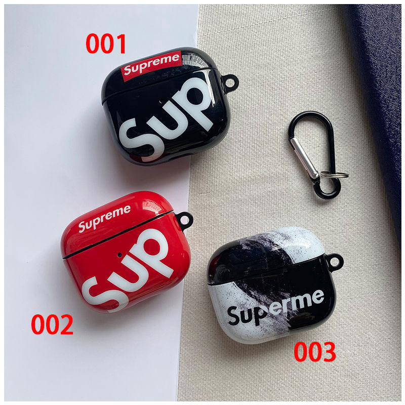 Supreme classic leather Wireless Charging Case for AirPods4 pro pro2 3 2 Case cover