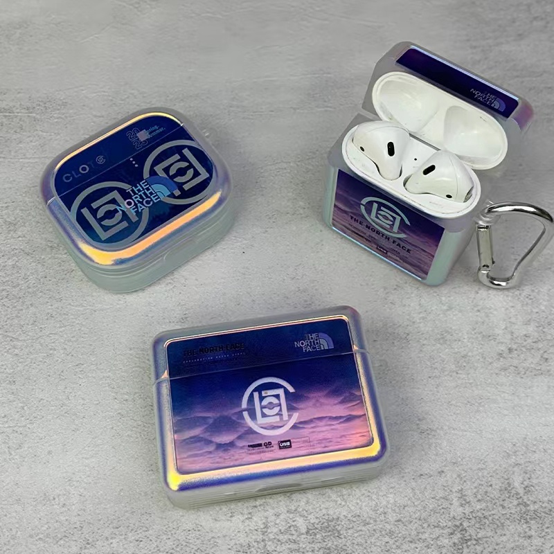 the north face clot airpods pro2/3 case plating luxury ring hanger Protective cover