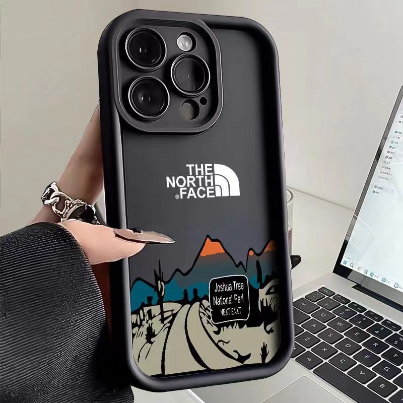 THE NORTH FACEcoqueiPhone13/14/15 Pro Max Wallet Flip CaseShockproof Protective Designer iPhone Case