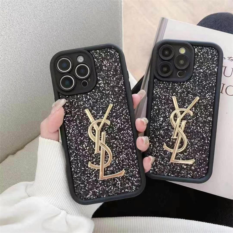 Ysl iPhone 16e 15 Pro max 14 13 Case Back Cover