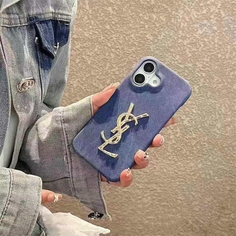 YSL iPhone 15 16 Case Luxury Case Back Cover 